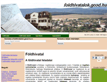 Tablet Screenshot of foldhivatalok.geod.hu